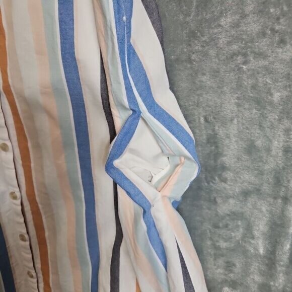 A New Day Cotton Striped Shirt Dress Size S Womens  Sleeveless Pockets - Picture 6 of 9